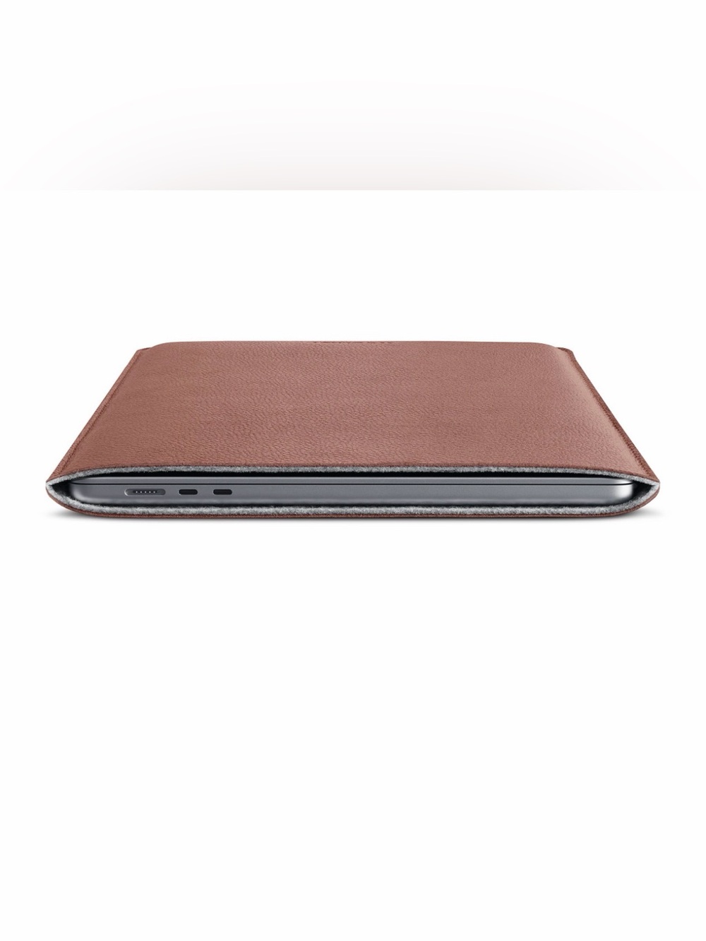 Apple MacBook Air 15” sleeve cover full-grain leather from Scandinavia w/WOOL